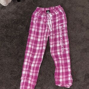 Authentic Warner Brothers Studio Tour- Gilmore Girls Pink Plaid Pajama Pants